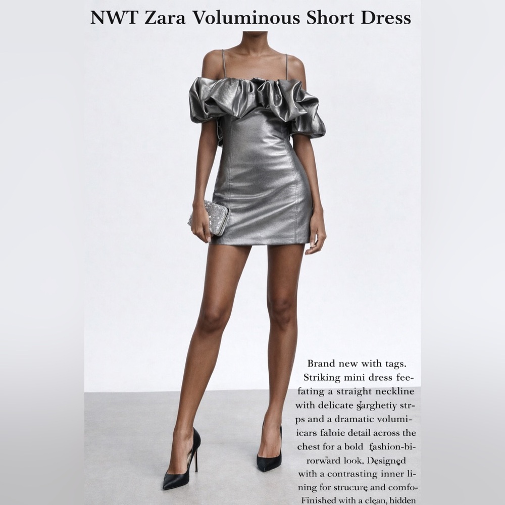 NWT Zara Voluminous Short Dress